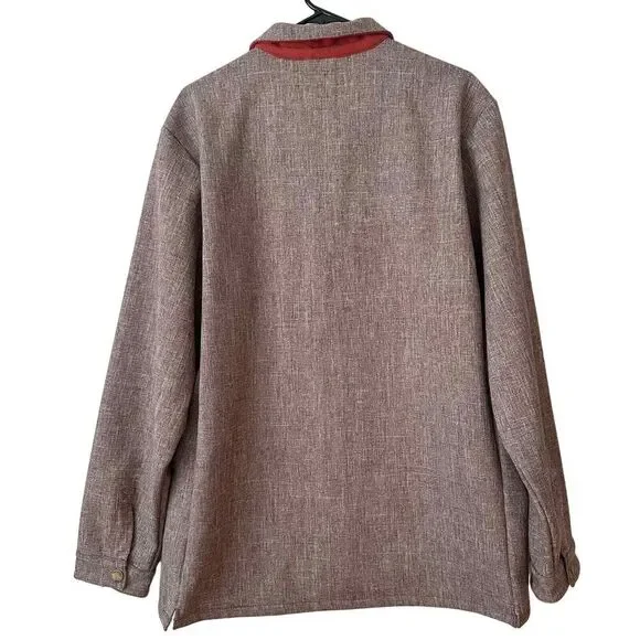 The Lumberjack Coalatree Work Line XLarge Burgundy Snap‎ Fleece Lined Jacket - Picture 2 of 5